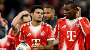 Luis Diaz scored a hat-trick and Harry Kane knocked in two penalties as Bayern Munich thrashed 10-man Hoffenheim to re-establish a six-point lead at the top of the Bundesliga.