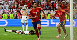 Spain kept themselves on course to win a fourth European Championship as Mikel Merino's 119th-minute goal sent them into the semi-finals and eliminated hosts Germany following a pulsating encounter at Stuttgart Arena.