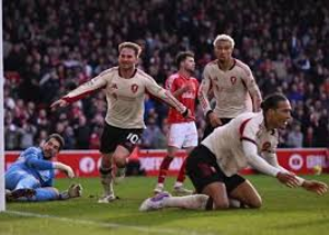 Alexis Mac Allister scored a 97th-minute winner as Liverpool beat Nottingham Forest in a chaotic finish at the City Ground.
