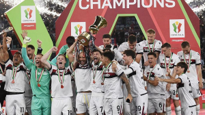 Bologna edged out AC Milan to win the Coppa Italia, their first major trophy since 1974.