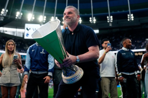 Ange Postecoglou has been sacked as Tottenham manager 16 days after leading them to victory in the Europa League final.