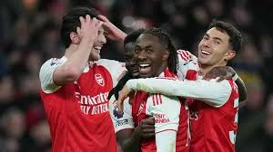 Arsenal beat Tottenham 4-1 to move six points clear at the top of the Premier League.