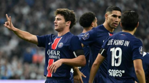 Paris St-Germain extended their unbeaten run to nine games and remained top of Ligue 1 with a dominant victory over Marseille on Sunday.