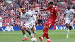 Luis Diaz scored twice in two first-half minutes as Liverpool returned to winning ways in the Premier League with an emphatic victory over Bournemouth at Anfield.