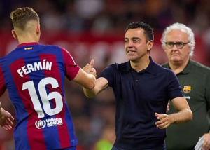 Xavi's time as Barcelona boss came to an end with a 2-1 win at Sevilla in the final La Liga game of the season.