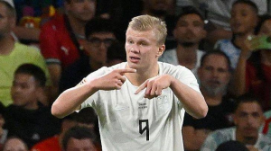 Erling Haaland sparked injury concerns as he limped off in Norway's 2-1 Nations League defeat by Portugal.